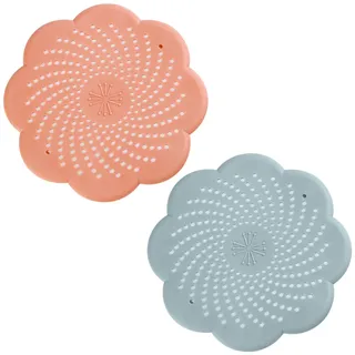2 Stück Abflusssieb Dusche Silikon Haarsieb Dusche Waschbecken Sieb Sink Strainer Abflusssieb Badewanne Abfluss Haarfänger für Küche Badewanne Badezimmer