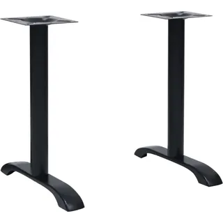 Bistrotisch-Gestelle 2 Stk. Schwarz 61x8x72 cm Gusseisen - Schwarz