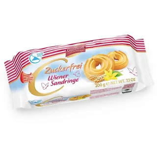 Coppenrath Verlag Coppenrath zartes Spritzgebäck Wiener Sandringe zuckerfrei 7x200g
