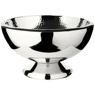 Edzard Champagnerkühler Cadiz (ø 43 cm, H 24 cm) Edelstahl hochglanzpoliert, innen gehämmert, doppelwandig, große Schale, Sektkühler, Flaschenkühler, Kühler für bis zu 5 Flaschen