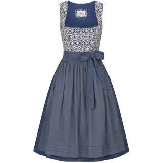 Dirndl NÜBLER "Dirndl midi Gudrun", Damen, Gr. 40, EURO, blau, Obermaterial: 100% Baumwolle CO., Kleider Dirndl