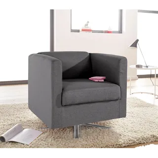 Home Affaire Sessel "Bob Drehsessel, Clubsessel und Cocktailsessel - alles passt", schwarz (pepper), B:72cm H:71cm T:75cm, Feinstruktur weich (92% Polyester, 8% Nylon);Struktur fein ( 100% Polyester);Struktur (30% Polyester, 70% Polyacryl);Struktur grob (40% 