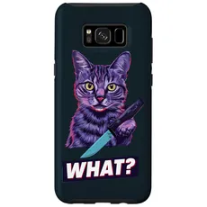 Hülle für Galaxy S8+ Halloween Katze Messer Design Witzige Tier Katzen