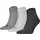 Socken Quarter Plain 3P 3 Paar Grau 39-42