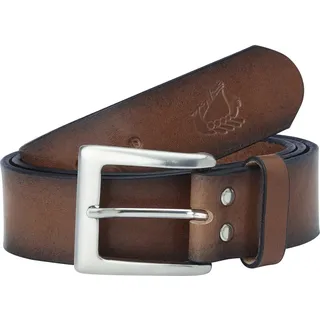 Ledergürtel JAN VANDERSTORM "Ledergürtel BJELLE", Herren, Gr. 155, braun (hellbraun), Obermaterial: 100% Rindsleder Leather cow., Gürtel Ledergürtel