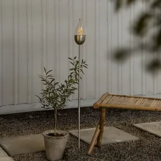 Star Trading LED-Solar-Edelstahl-Gartenstecker - (H)110 cm
