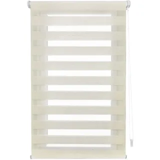 INTERBLIND | Tag- und Nachtrollo ohne Werkzeug - EasyFix-Rollo Größe 90 x 220 cm Breite x Höhe - Rollo ohne Bohren Stoffgröße 87 x 215 cm - Rollo für Nacht und Tag roh