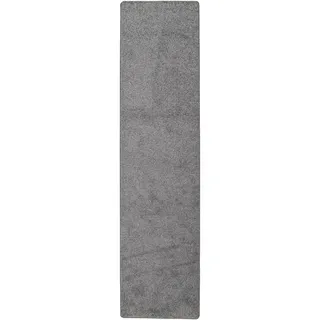 Snapstyle Hochflor Velours Teppich Läufer Mona Grau, 100x400cm