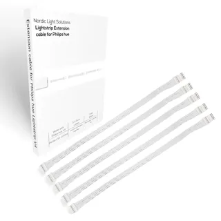 Light Solutions Zubehör Beleuchtung, Kabel til Philips Hue LightStrip V4 - 15cm - White - 5 pcs