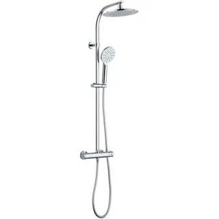 Schütte Madura Duschsystem mit Thermostat Chrom 24 cm