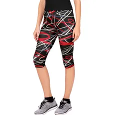 Trigema Leggings »TRIGEMA 3/4-lange Sporthose mit angesagtem Druck«, (1 tlg.), schwarz