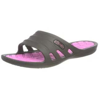 TECNOPRO Damen Badesandale Slide Shui, 40 Slingback Sandalen, Schwarz (Schwarz/Pink 000)