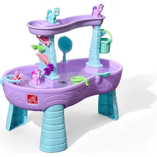 Step2 Rain Showers Wasserspieltisch Einhorn / Unicorn | Großer Wassertisch mit 13-teiligem Zubehörset | Garten Wasser Spieltisch für Kinder in