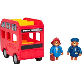 Paddington Regenbogen Autobus Spielzeug mit verschiebbarem Oberdeck, für 6 Figuren