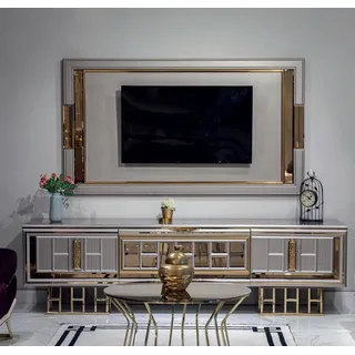 Luxus Sideboard Fernsehwand tv Schrank rtv Möbel Schränke Holz Lowboard Kommoden - Weiß