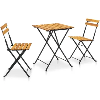 vidaXL Bistro-Set 3-tlg. natur klappbar