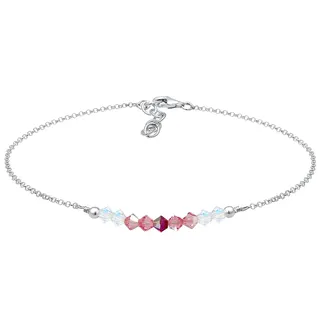 Elli Fußschmuck Damen Fußkettchen Kugel Anhänger Modern mit Kristalle