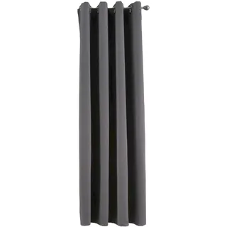 Gardinenbox Vorhang Blickdicht »Newyork« Dunkelgrau HxB 160x140 cm 1er-Pack Thermo-Gardine Verdunkelungsvorhang Blackout Ösen schalldämmend ÖKOTEX UV-Schutz Raffhalter, 201920600