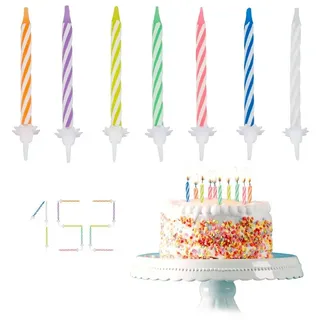 Relaxdays Geburtstagskerzen 6 cm bunt