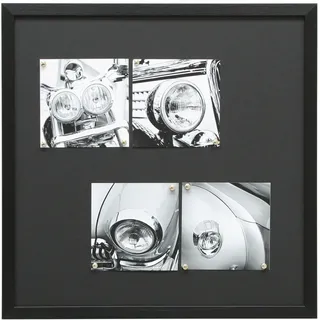 Deknudt Frames S41VH2 Magnetwand und Magnete 50x50 Magnetwand Schwarz mit 10 weissen Magneten Kunststoff Magneetbord en magneten