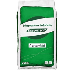 Nortembio Epsom Salz 25 Kg, Konzentrierte Magnesiumquelle, 100% Rein Salz. Bad und Körperpflege.