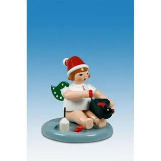 Engelfigur Weihnachtsengel sitzend mit ohne Krone Höhe ca 6 cm NEU