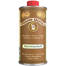 Hermann Sachse Hartwachsöl farblos 250ml Holzpflegeöl zur Holz-Pflege vielfältiger Holzarten 2 in einem Wachs und Holzöl für starken Holzschutz