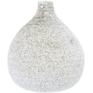 Creative Co-Op Kleine strukturierte Terrakotta-Vase, schmale Oberseite und abgenutzte Vase, cremefarben