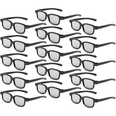 Reald 3D Brille, zirkuläre polarisierte Nicht blinkende Passive 3D Brille für Reald Format Kino/Passive polarisierte 3D TV Projektor für 3D-Brillen, die 3D TV und Kino unterstützt (15pcs)