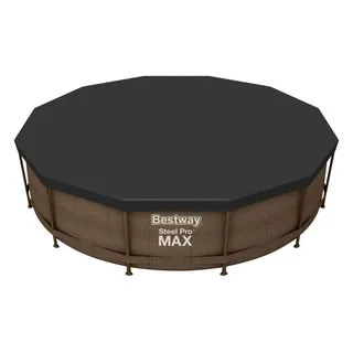 BESTWAY Poolabdeckung schwarz Ø 366 cm