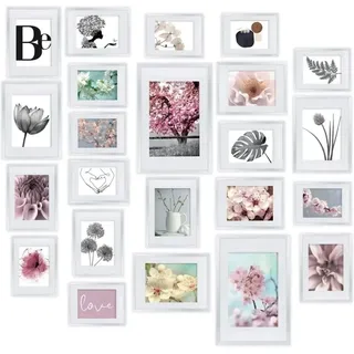 Bomoe Blossom Bilderrahmen Kunststoff Weiß 24tlg
