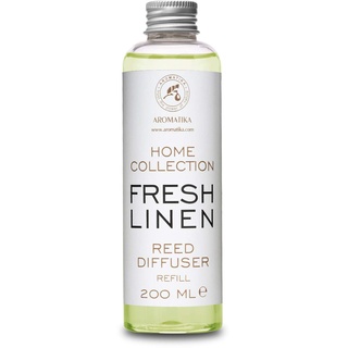 Raumduft Nachfüllflasche Frische Wäsche - 200ml - Nachfüller für Duftdiffusor - Lufterfrischer - Raumbeduftung - Fresh Linen Aroma - Diffuser Nachfüllen - Raumduft Refill - Reed Diffuser Refill