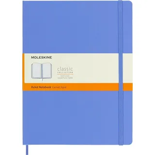 Moleskine Notizbuch Liniertes Notizbuch XL 19 x 25 cm Hortensienblau