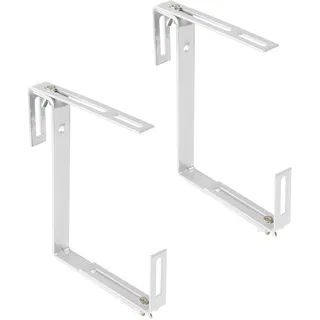 Xclou Blumenkastenhalterung ohne Bohren - Balkonkastenhalter in Weiß Haken & Halter 18.5x4.5x17 cm Weiß