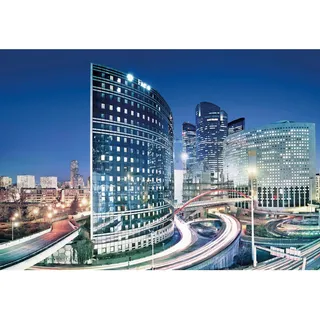 KOMAR Fototapete "La Defense - Größe 368 x 254 cm", bedruckt glatt Wohnzimmer, Schlafzimmer,