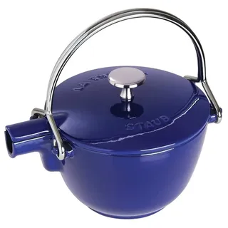 Staub 40510-618-0 Tee-Wasserkessel, rund, 16,5 cm, Gusseisen, dunkelblau