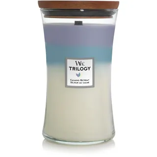 Woodwick Trilogy Calming Retreat Duftkerze 610 g blau