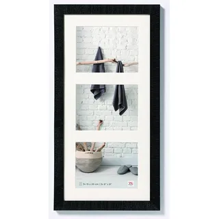 walther design Bilderrahmen schwarz 3X 15x20 cm Galerie mit Passepartout, Home Holzrahmen HO352B