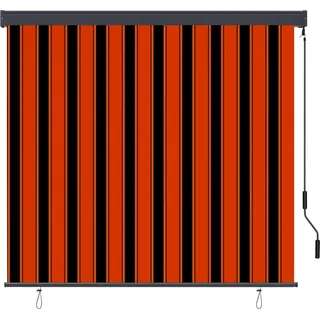 vidaXL Außenrollo 160x250 cm Orange und Braun - Orange
