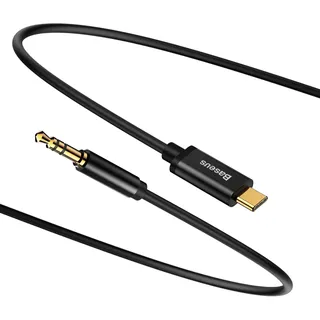 Baseus Yiven Audio cable USB-C to mini jack 3.5mm 1.2m (Black)