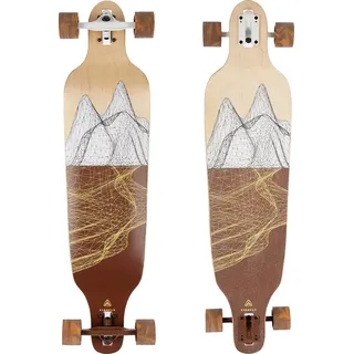 Firefly Kinder LGB 305 Longboard-Skateboard, Wood/White/Brown, One Size