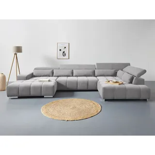 Cotta »Orion U-Form« mit Kopfteilverstellung & 6 Nierenkissen,