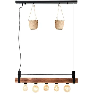 Brilliant Bankwood 5-flg. 80 cm Holz/Schwarz