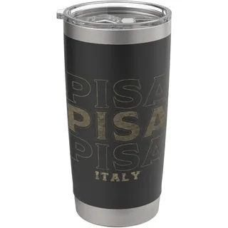 Vintage Pisa Italien Doppelwandiger Edelstahl-Thermobecher
