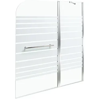 Beliani Badewannenaufsatz 140/120 cm Silber Tuapi
