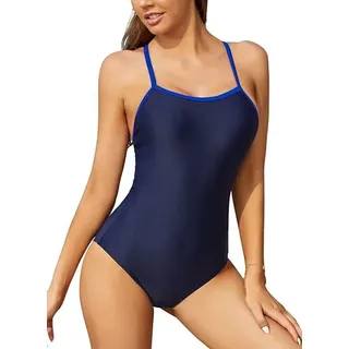 SHEKINI Sport-Badeanzug, Marineblau, Größe M