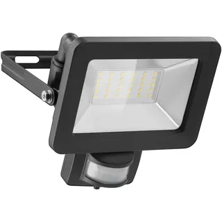 goobay 53881 30 W, LED 30 Glühbirne(n) Schwarz neutralweiß, (4000 K), PIR-Sensor mit ON-/OFF-Funktion und M16-Kabelverschraubung, für den Außeneinsatz geeignet (IP44)