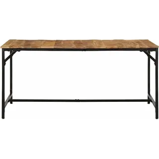 vidaXL Esstisch 160x80x75 cm Raues Massivholz Mango - Braun