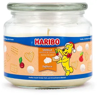 HariboTM Duftkerze , Beige , Naturmaterialen, Glas, Textil , 9.5 cm , Dekoration, Kerzen & Kerzenhalter, Duftkerzen