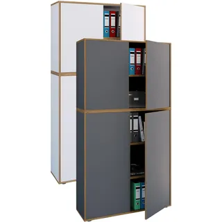 VCM Mid.you Aktenschrank 100x33x183 cm schwarz